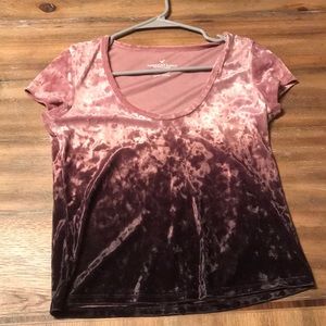 tight fitted velvet top